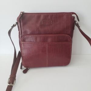Relic burgundy color crossbody bag purse